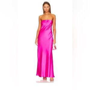 Hot Pink Strapless Gown